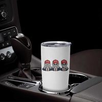 See No Crimes Hear No Truth Speak No Facts Tumbler Cup Skeleton Political Satire Graphic