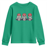 See No Crimes Hear No Truth Speak No Facts Youth Sweatshirt Skeleton Political Satire Graphic