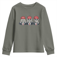 See No Crimes Hear No Truth Speak No Facts Youth Sweatshirt Skeleton Political Satire Graphic