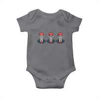 Skeleton See No Crimes Hear No Truth Baby Onesie Funny Political Satire