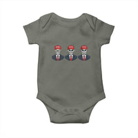 Skeleton See No Crimes Hear No Truth Baby Onesie Funny Political Satire