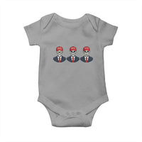 Skeleton See No Crimes Hear No Truth Baby Onesie Funny Political Satire