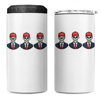 Skeleton See No Crimes Hear No Truth 4 in 1 Can Cooler Tumbler Funny Political Satire