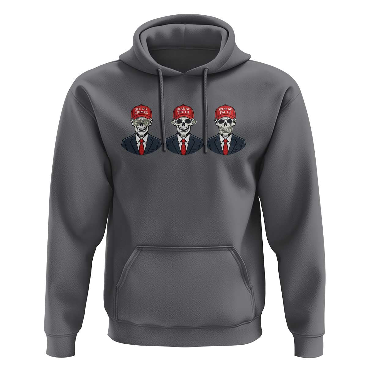 Skeleton See No Crimes Hear No Truth Hoodie Funny Political Satire