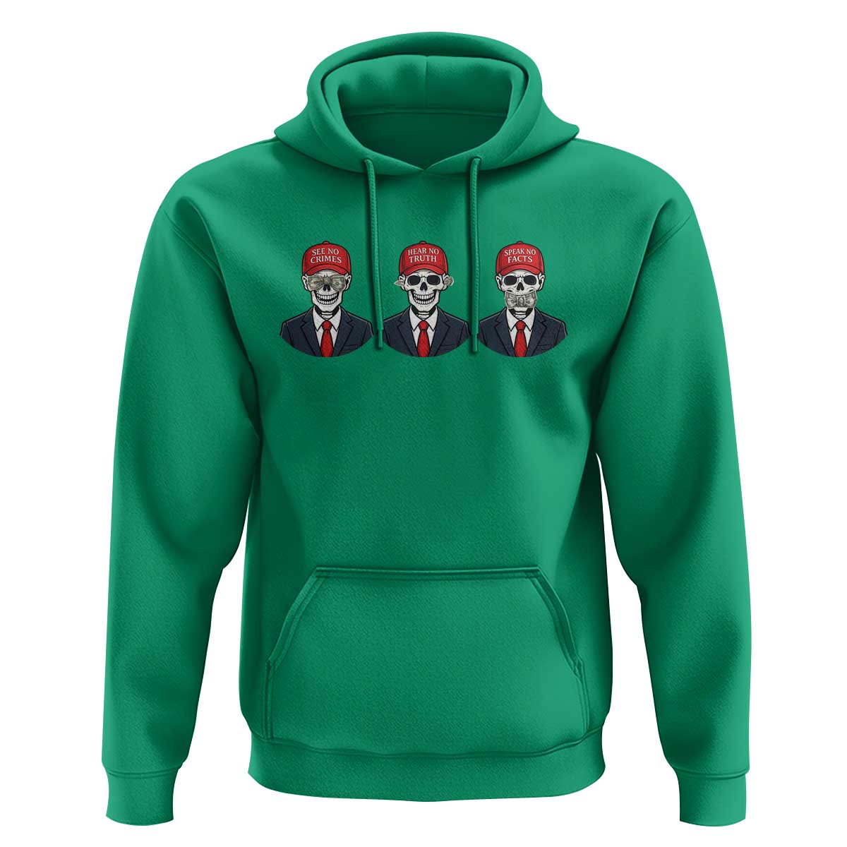 Skeleton See No Crimes Hear No Truth Hoodie Funny Political Satire