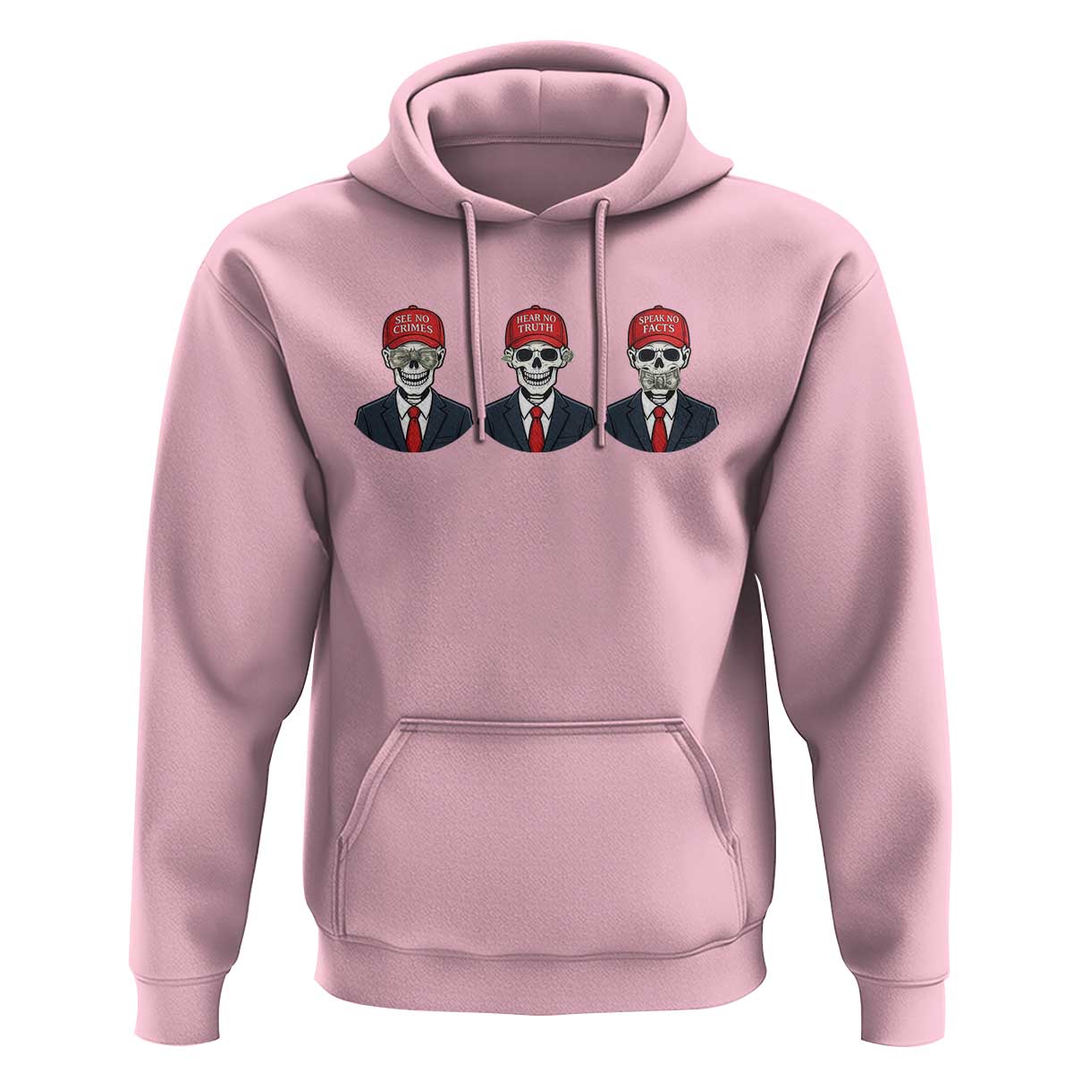 Skeleton See No Crimes Hear No Truth Hoodie Funny Political Satire