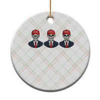 Skeleton See No Crimes Hear No Truth Ceramic Ornament Funny Political Satire
