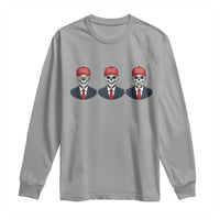 Skeleton See No Crimes Hear No Truth Long Sleeve Shirt Funny Political Satire