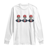 Skeleton See No Crimes Hear No Truth Long Sleeve Shirt Funny Political Satire
