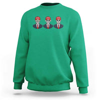 Skeleton See No Crimes Hear No Truth Sweatshirt Funny Political Satire