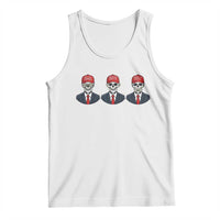Skeleton See No Crimes Hear No Truth Tank Top Funny Political Satire