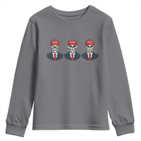 Skeleton See No Crimes Hear No Truth Youth Sweatshirt Funny Political Satire