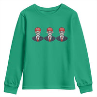 Skeleton See No Crimes Hear No Truth Youth Sweatshirt Funny Political Satire