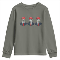 Skeleton See No Crimes Hear No Truth Youth Sweatshirt Funny Political Satire