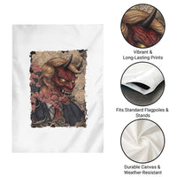 American Leader Oni Mask Japanese Ukiyoe Garden Flag Political Parody Graphic