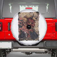 American Leader Oni Mask Japanese Ukiyoe Spare Tire Cover Political Parody Graphic