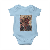 American Leader Oni Mask Japanese Ukiyoe Baby Onesie Political Parody Graphic