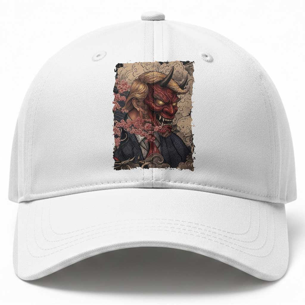 American Leader Oni Mask Japanese Ukiyoe Baseball Cap Political Parody Graphic