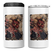 American Leader Oni Mask Japanese Ukiyoe 4 in 1 Can Cooler Tumbler Political Parody Graphic