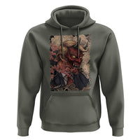 American Leader Oni Mask Japanese Ukiyoe Hoodie Political Parody Graphic