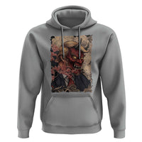 American Leader Oni Mask Japanese Ukiyoe Hoodie Political Parody Graphic