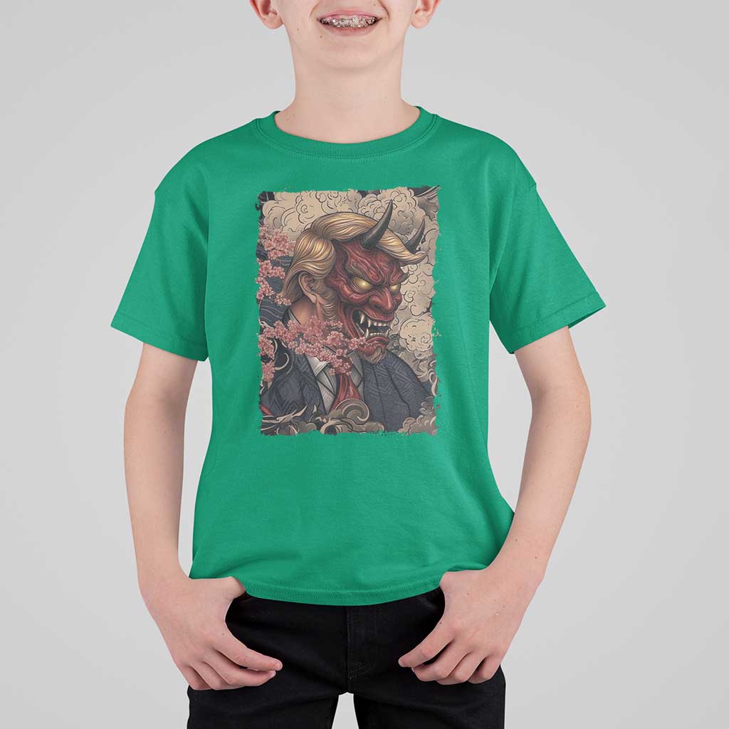 American Leader Oni Mask Japanese Ukiyoe T Shirt For Kid Political Parody Graphic