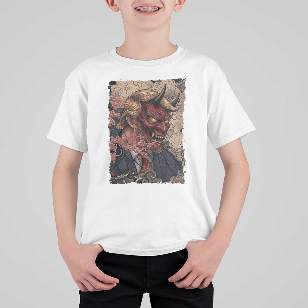 American Leader Oni Mask Japanese Ukiyoe T Shirt For Kid Political Parody Graphic