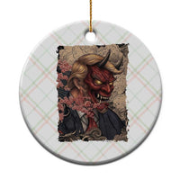 American Leader Oni Mask Japanese Ukiyoe Ceramic Ornament Political Parody Graphic