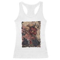 American Leader Oni Mask Japanese Ukiyoe Racerback Tank Top Political Parody Graphic