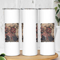 American Leader Oni Mask Japanese Ukiyoe Skinny Tumbler Political Parody Graphic
