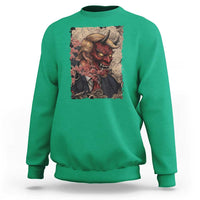 American Leader Oni Mask Japanese Ukiyoe Sweatshirt Political Parody Graphic