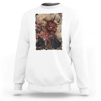 American Leader Oni Mask Japanese Ukiyoe Sweatshirt Political Parody Graphic