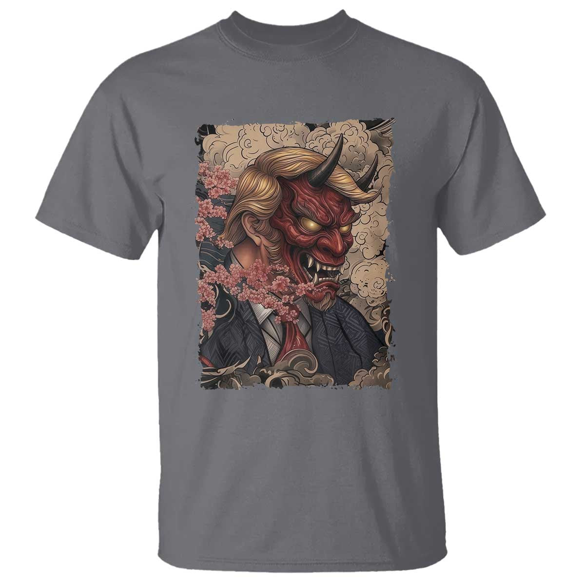 American Leader Oni Mask Japanese Ukiyoe T Shirt Political Parody Graphic