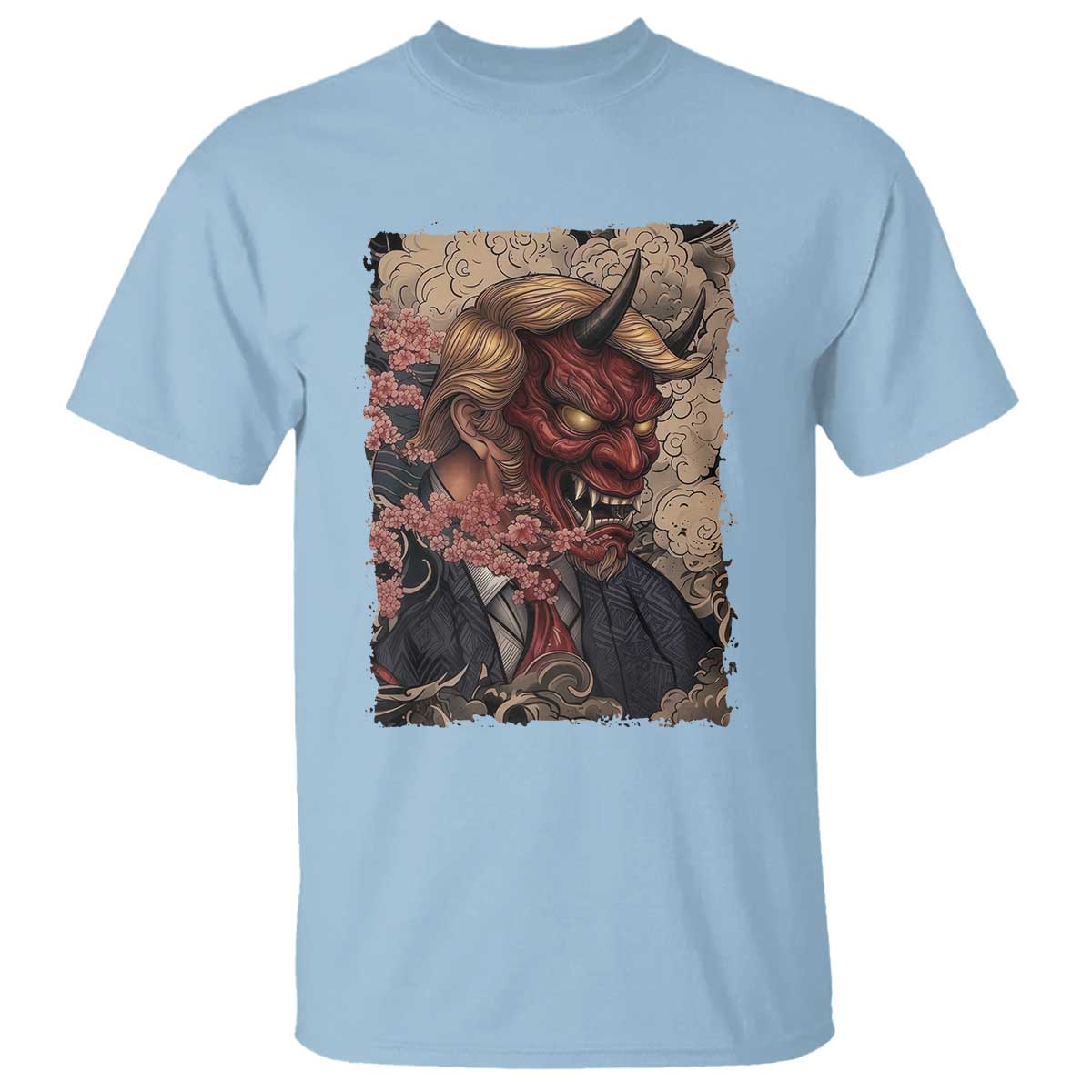American Leader Oni Mask Japanese Ukiyoe T Shirt Political Parody Graphic