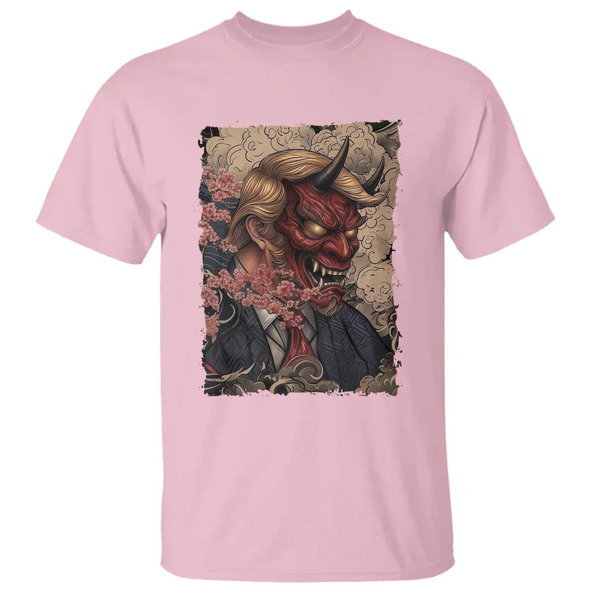 American Leader Oni Mask Japanese Ukiyoe T Shirt Political Parody Graphic