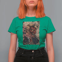 American Leader Oni Mask Japanese Ukiyoe T Shirt For Women Political Parody Graphic