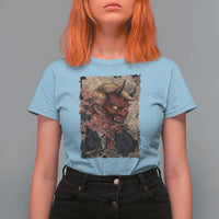 American Leader Oni Mask Japanese Ukiyoe T Shirt For Women Political Parody Graphic