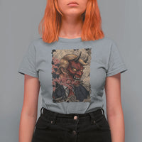 American Leader Oni Mask Japanese Ukiyoe T Shirt For Women Political Parody Graphic