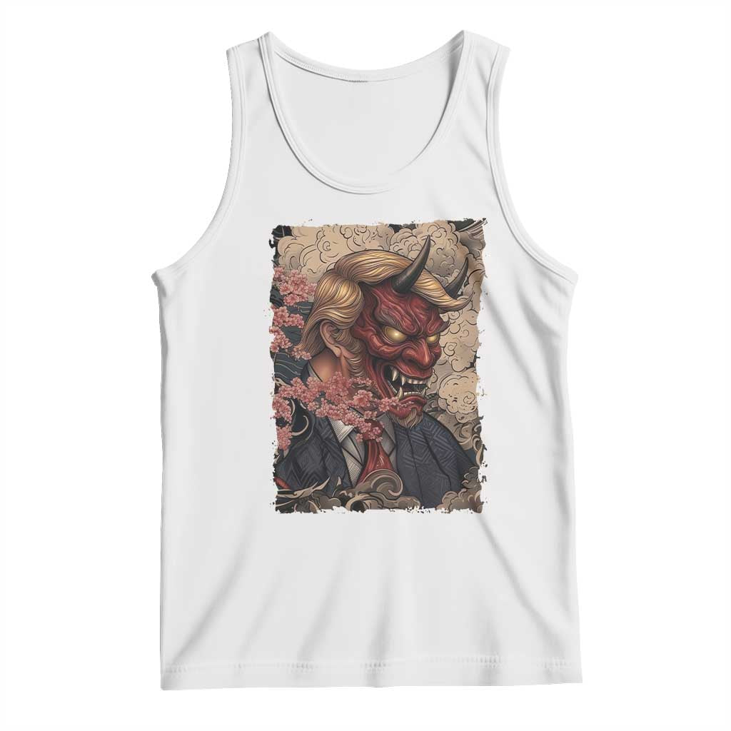 American Leader Oni Mask Japanese Ukiyoe Tank Top Political Parody Graphic