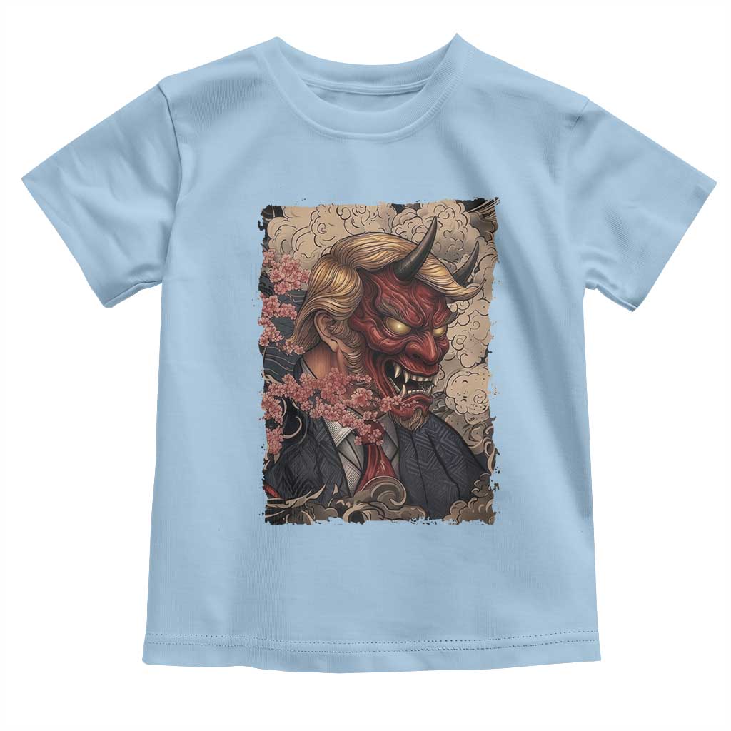 American Leader Oni Mask Japanese Ukiyoe Toddler T Shirt Political Parody Graphic