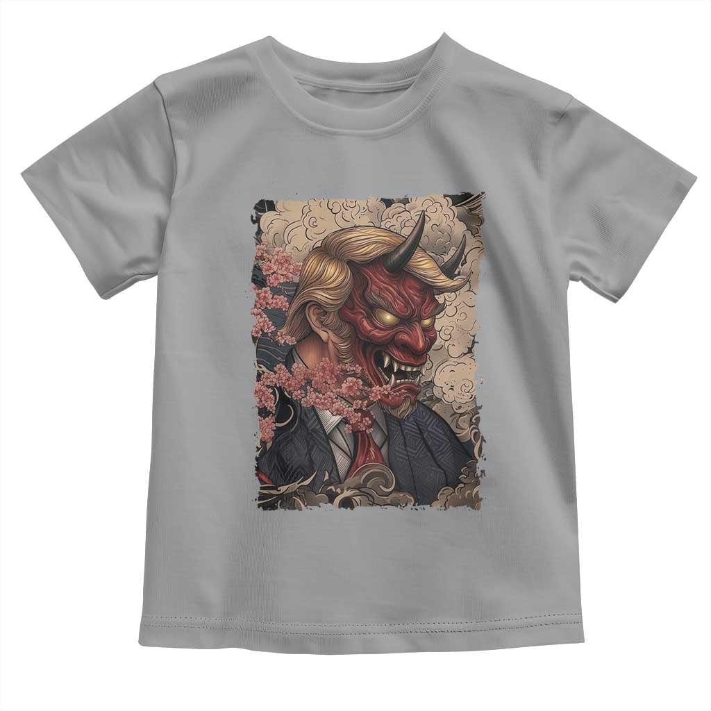 American Leader Oni Mask Japanese Ukiyoe Toddler T Shirt Political Parody Graphic