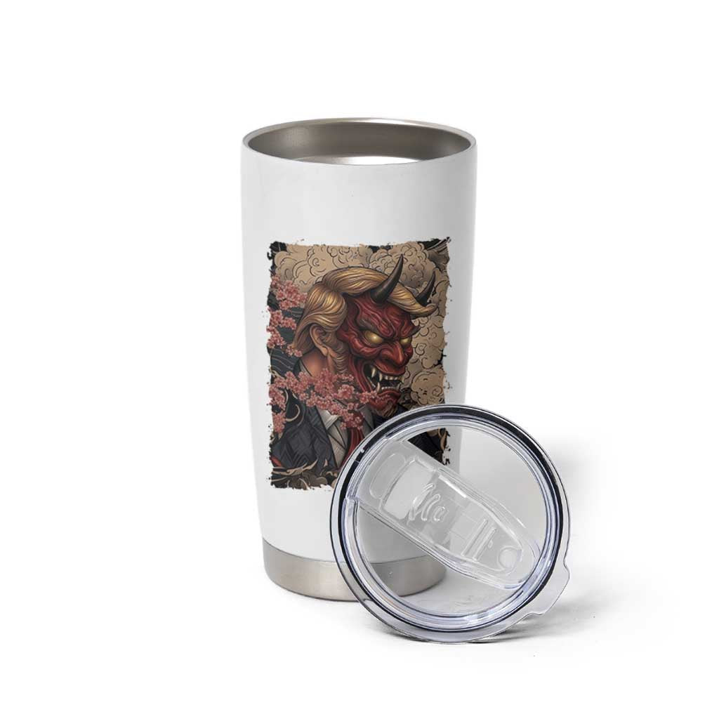 American Leader Oni Mask Japanese Ukiyoe Tumbler Cup Political Parody Graphic