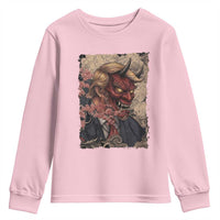 American Leader Oni Mask Japanese Ukiyoe Youth Sweatshirt Political Parody Graphic
