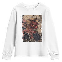 American Leader Oni Mask Japanese Ukiyoe Youth Sweatshirt Political Parody Graphic