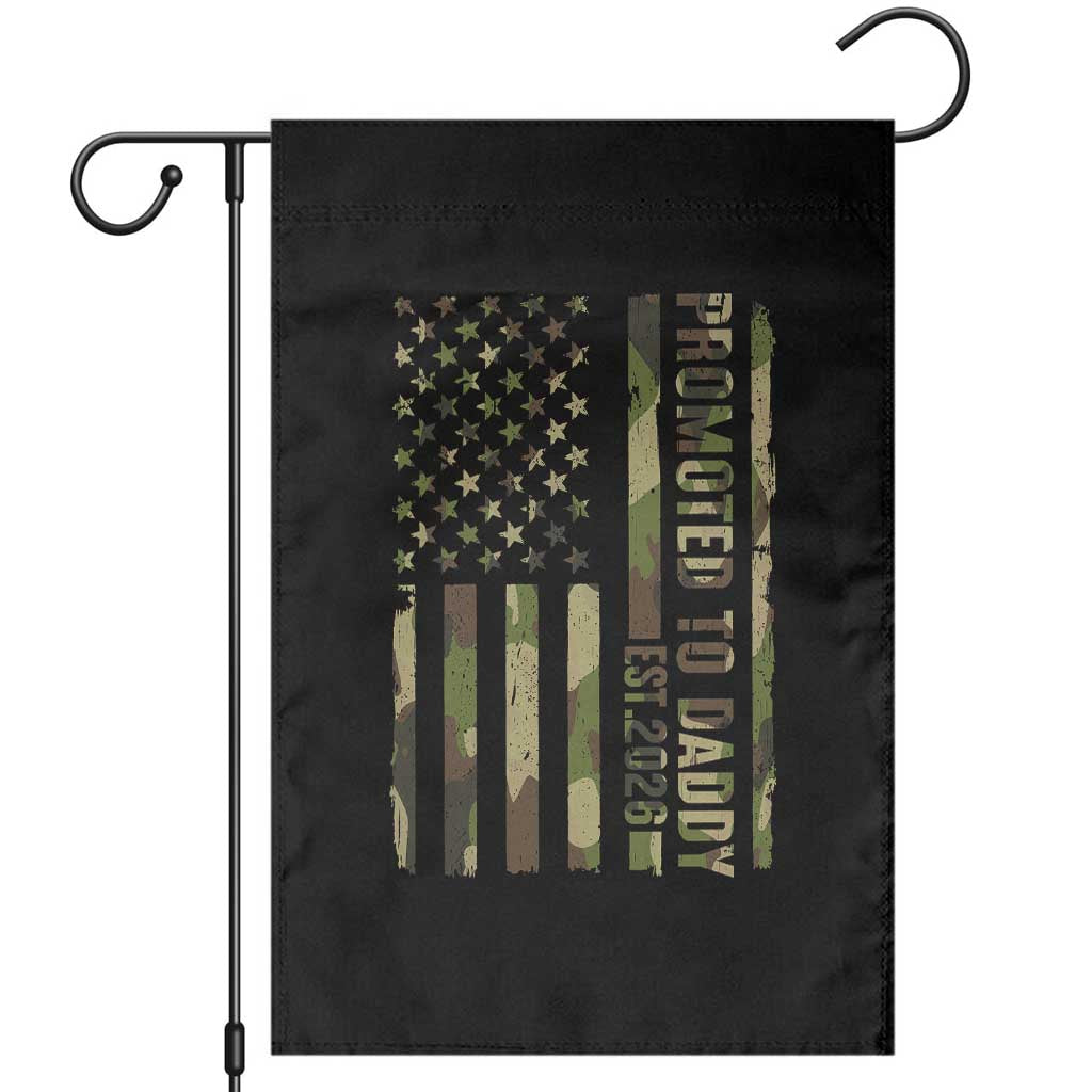Camouflage Patriotic Dad 2026 Garden Flag USA Flag New Father Announcement