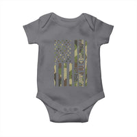 Camouflage Patriotic Dad 2026 Baby Onesie USA Flag New Father Announcement