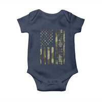 Camouflage Patriotic Dad 2026 Baby Onesie USA Flag New Father Announcement