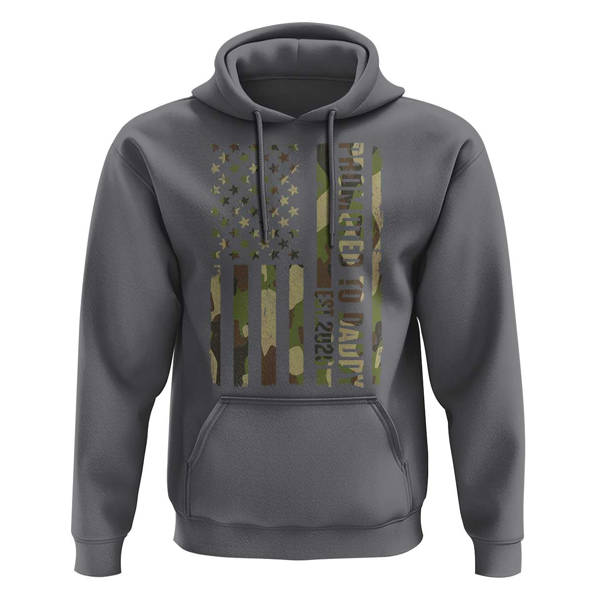 Camouflage Patriotic Dad 2026 Hoodie USA Flag New Father Announcement