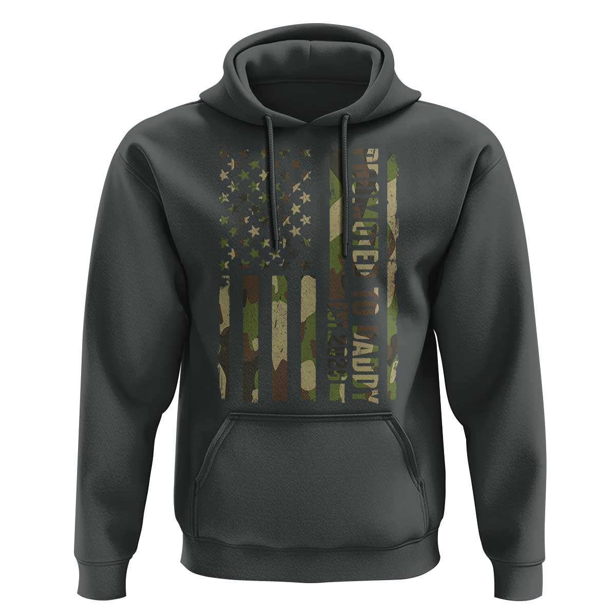 Camouflage Patriotic Dad 2026 Hoodie USA Flag New Father Announcement