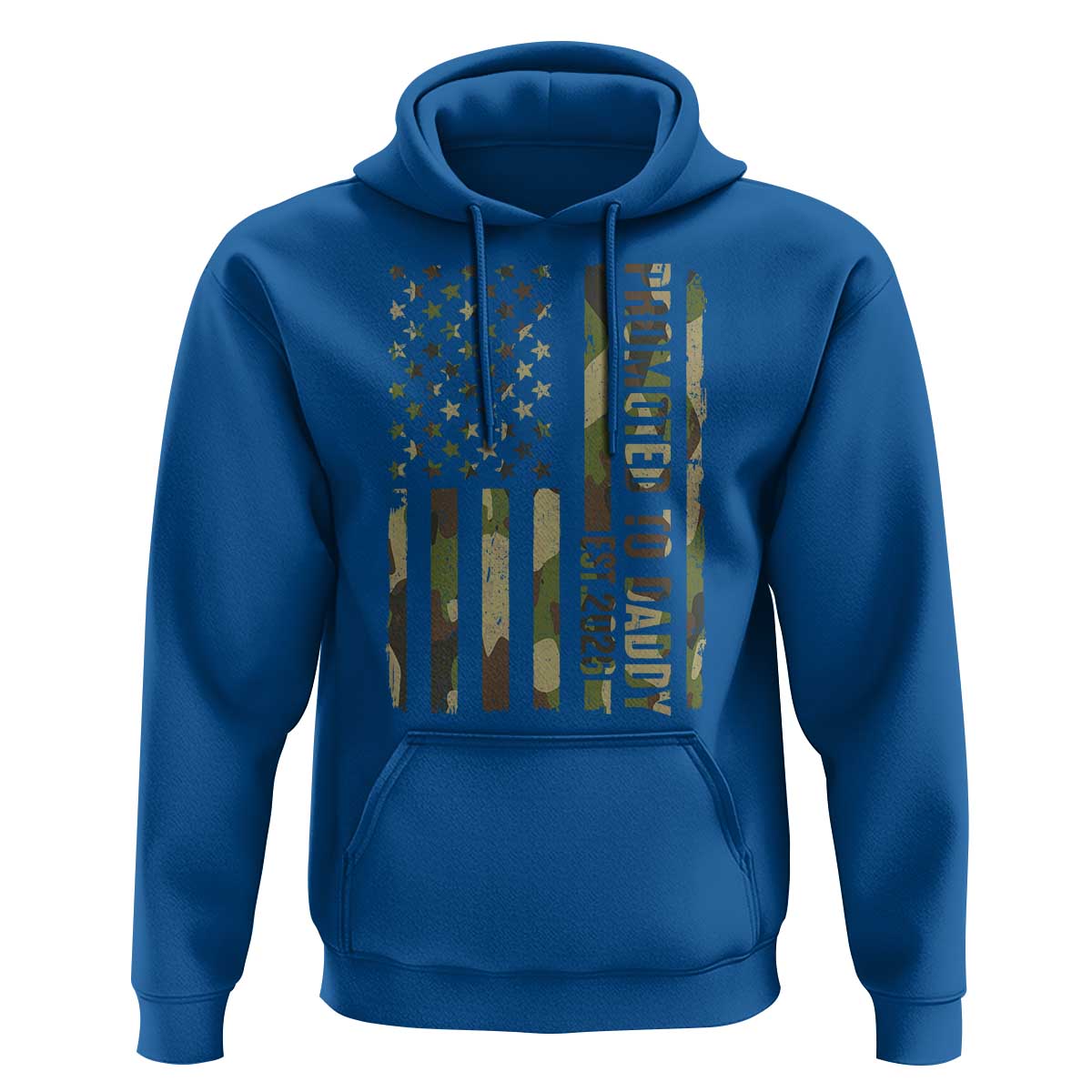 Camouflage Patriotic Dad 2026 Hoodie USA Flag New Father Announcement